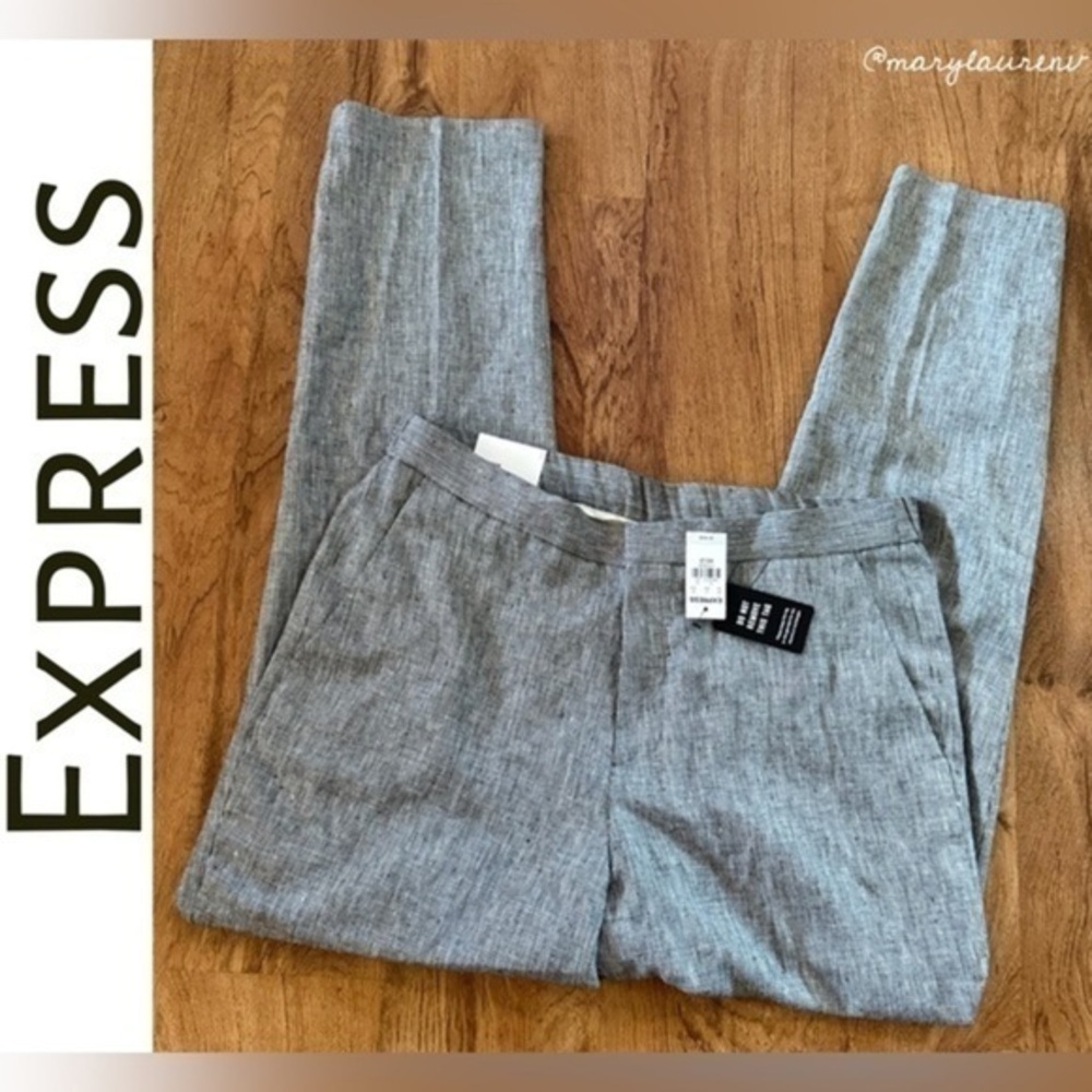 Men’s Express Gray Chinos Slim Fit Tapered NEW 32x32